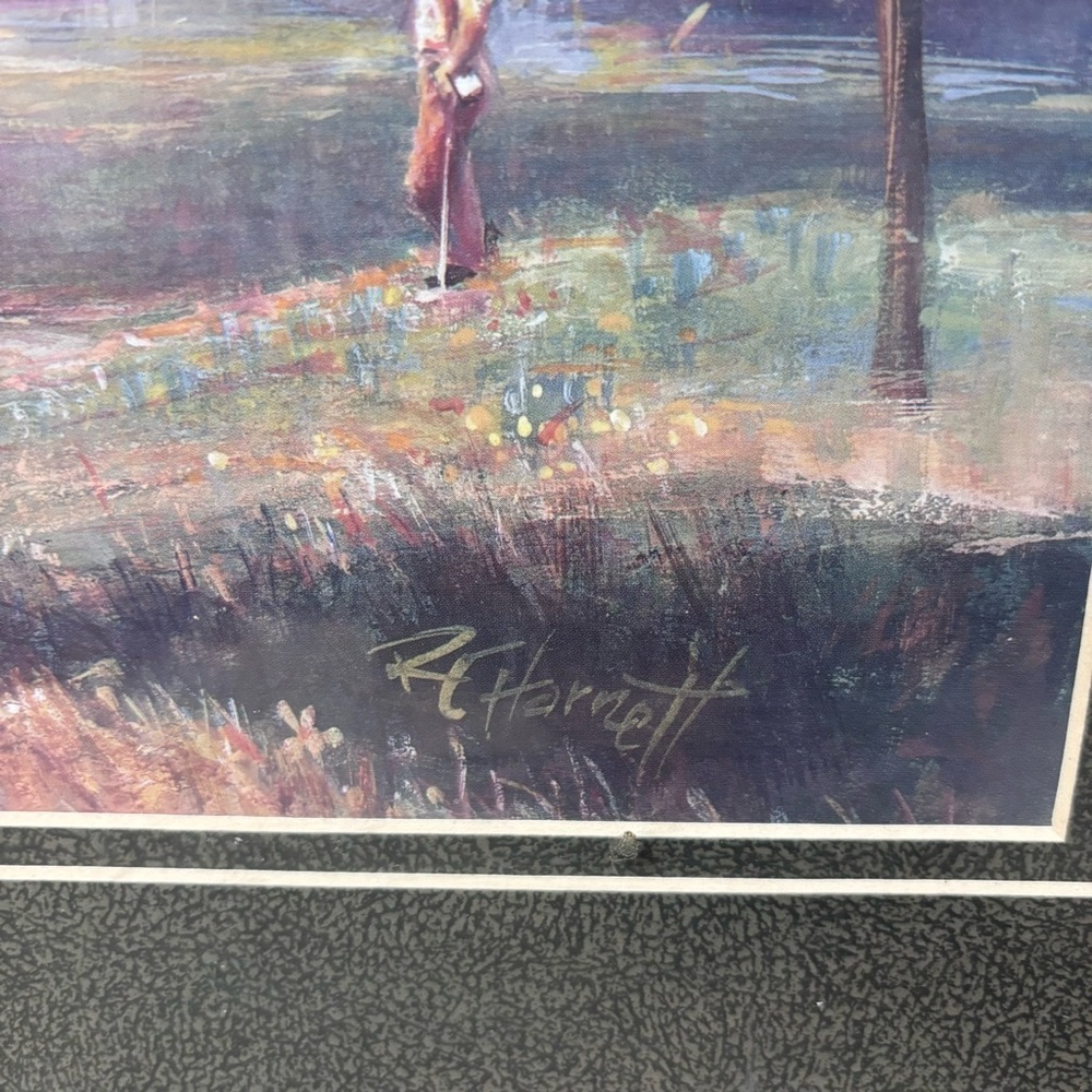 Vintage Harnett GOLF Professional Framed Art Pictures SET of 2-Signed - Picture 6 of 7